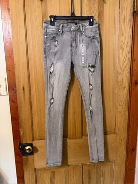 Pheelings Light Wash Distressed Skinny Jeans Size 30 NEW 31” Inseam Designer